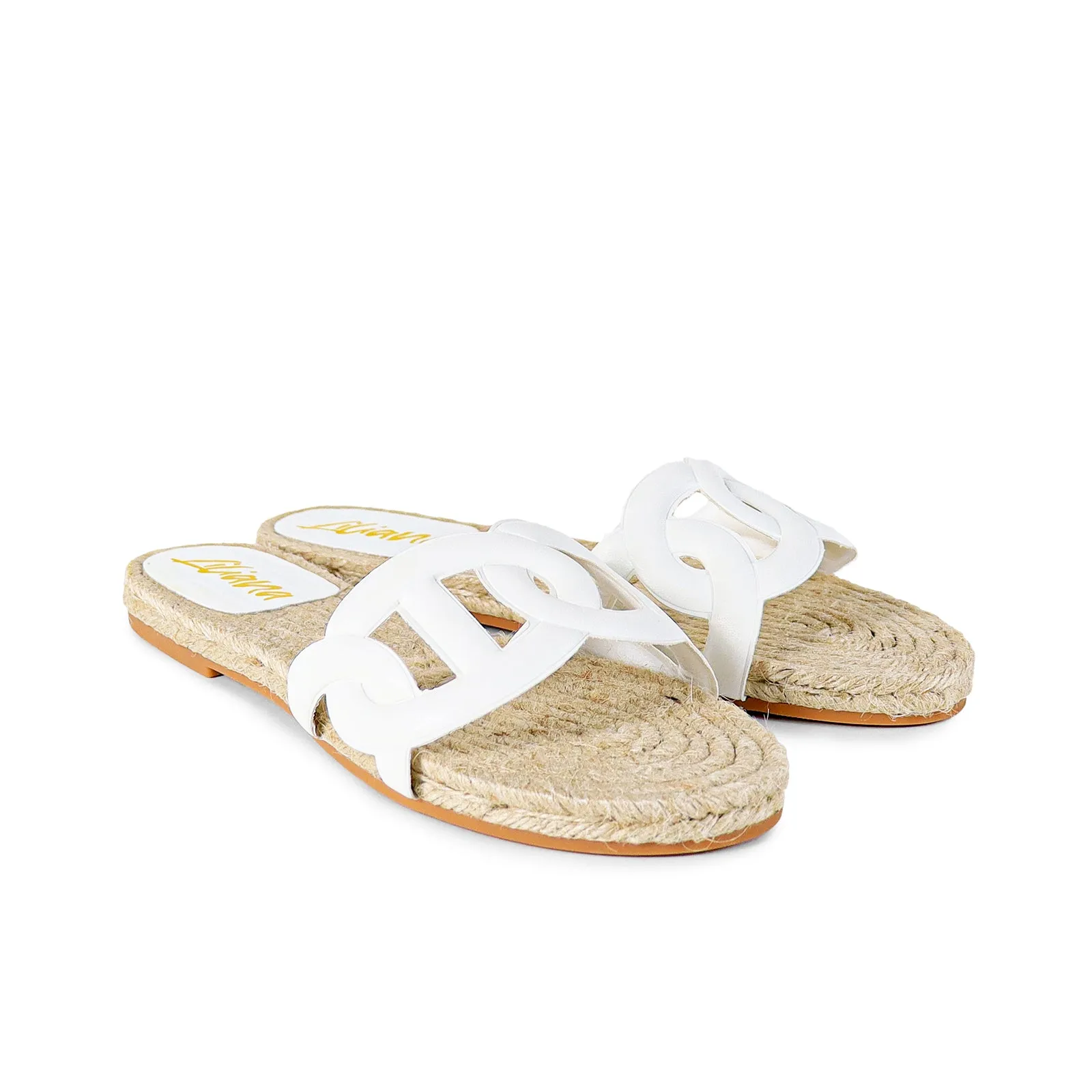 AILEEN-1 ESPADRILLE SANDAL WITH PU FOAM UPPER-WHITE