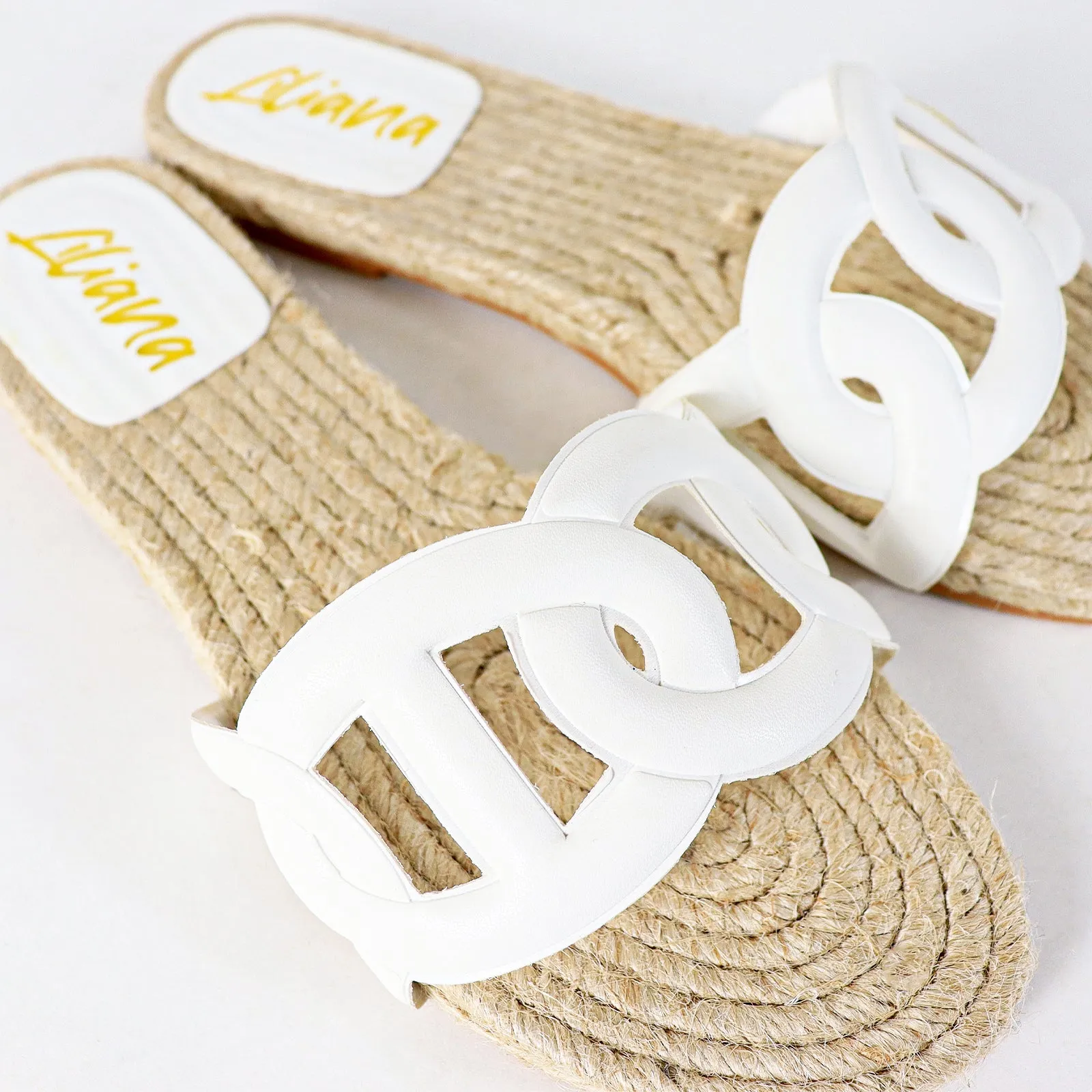 AILEEN-1 ESPADRILLE SANDAL WITH PU FOAM UPPER-WHITE