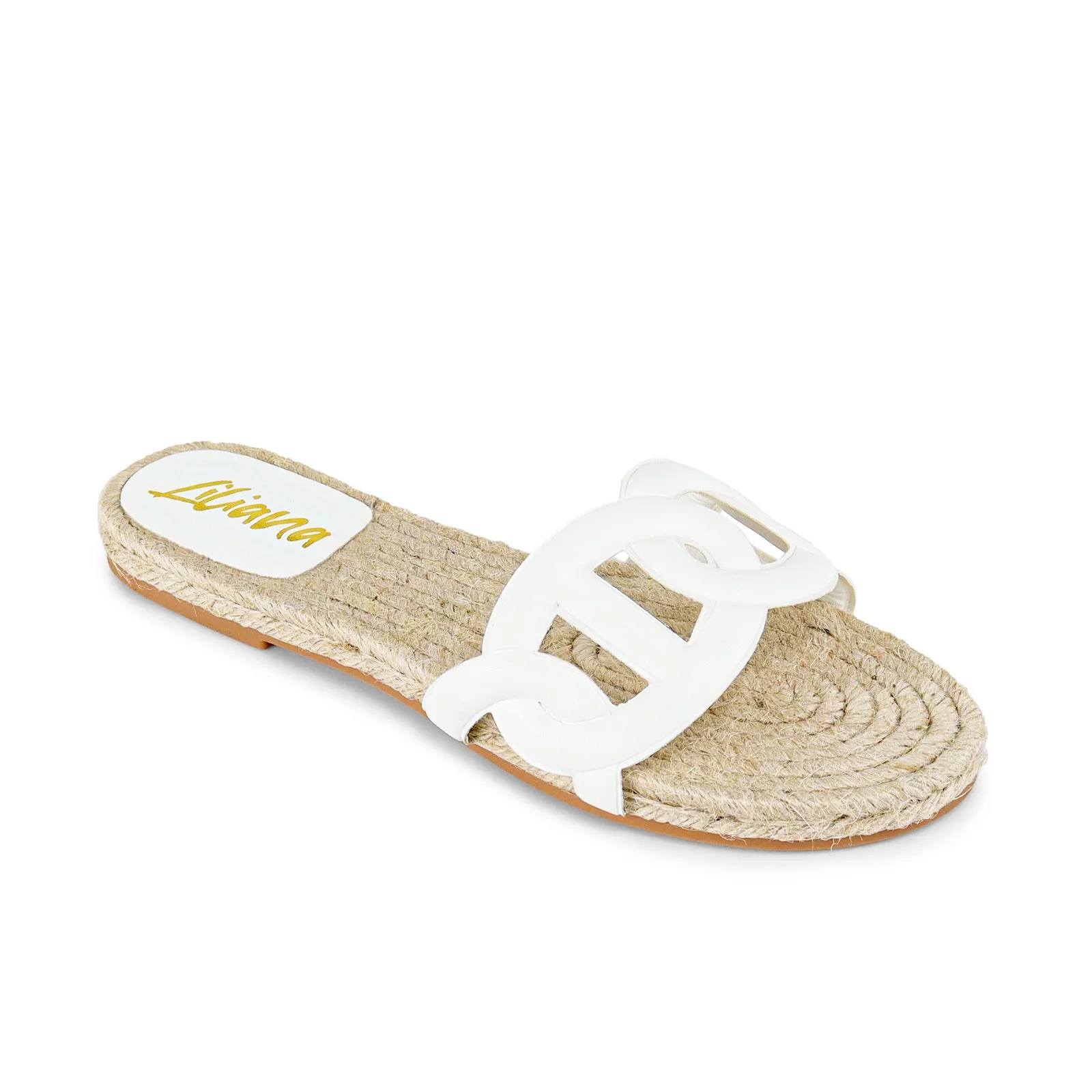 AILEEN-1 ESPADRILLE SANDAL WITH PU FOAM UPPER-WHITE