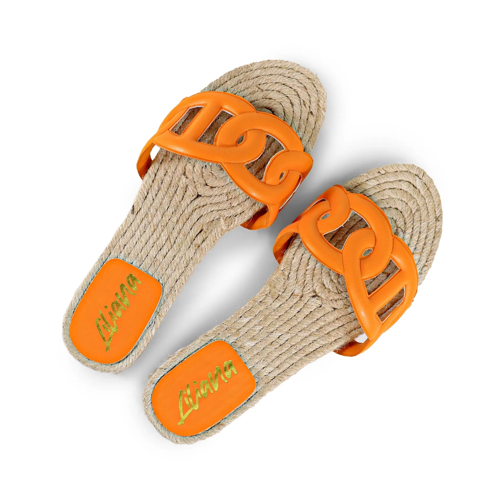 AILEEN-1 PU FOAM UPPER ESPADRILLE SANDAL - ORANGE