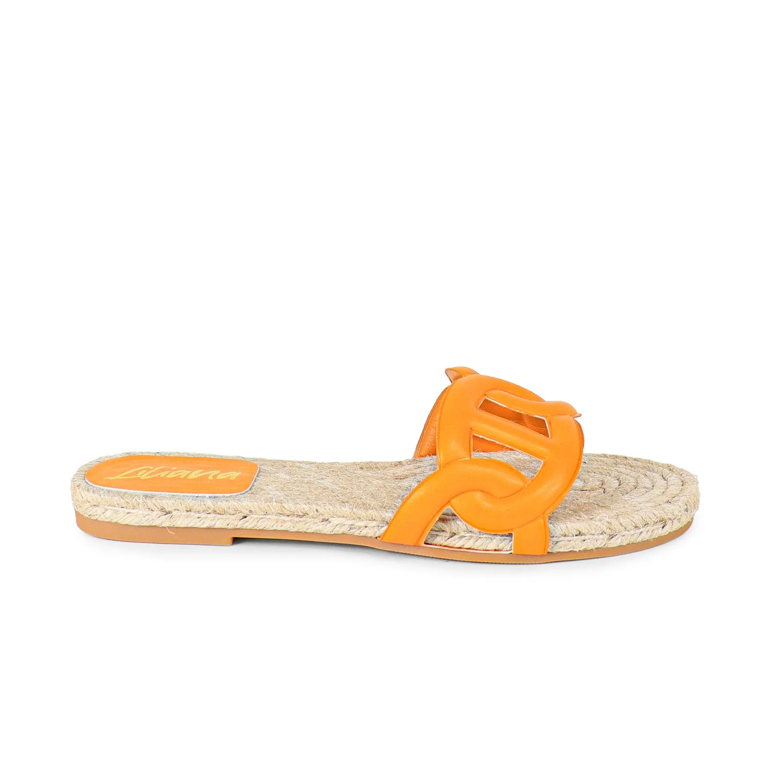 AILEEN-1 PU FOAM UPPER ESPADRILLE SANDAL - ORANGE