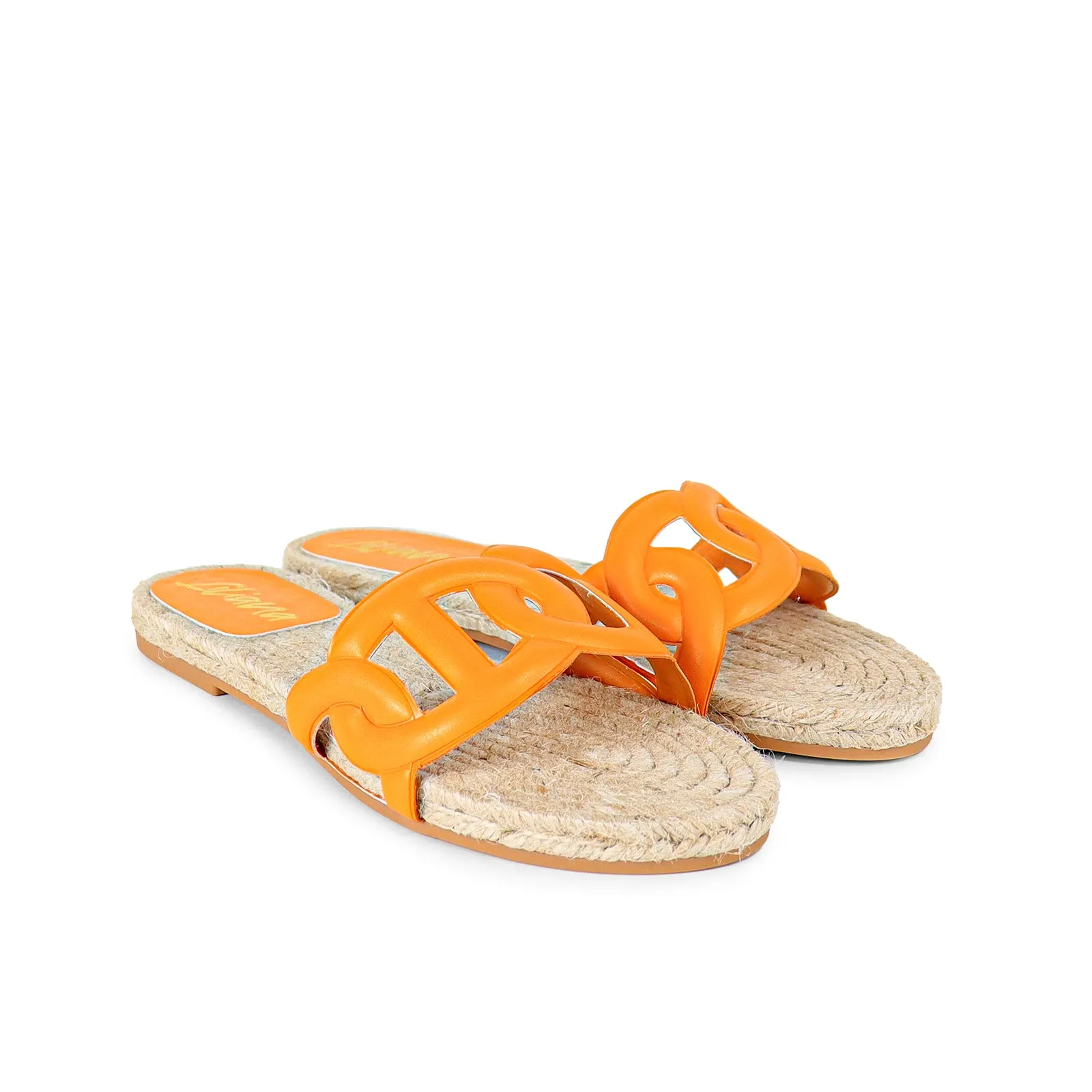 AILEEN-1 PU FOAM UPPER ESPADRILLE SANDAL - ORANGE