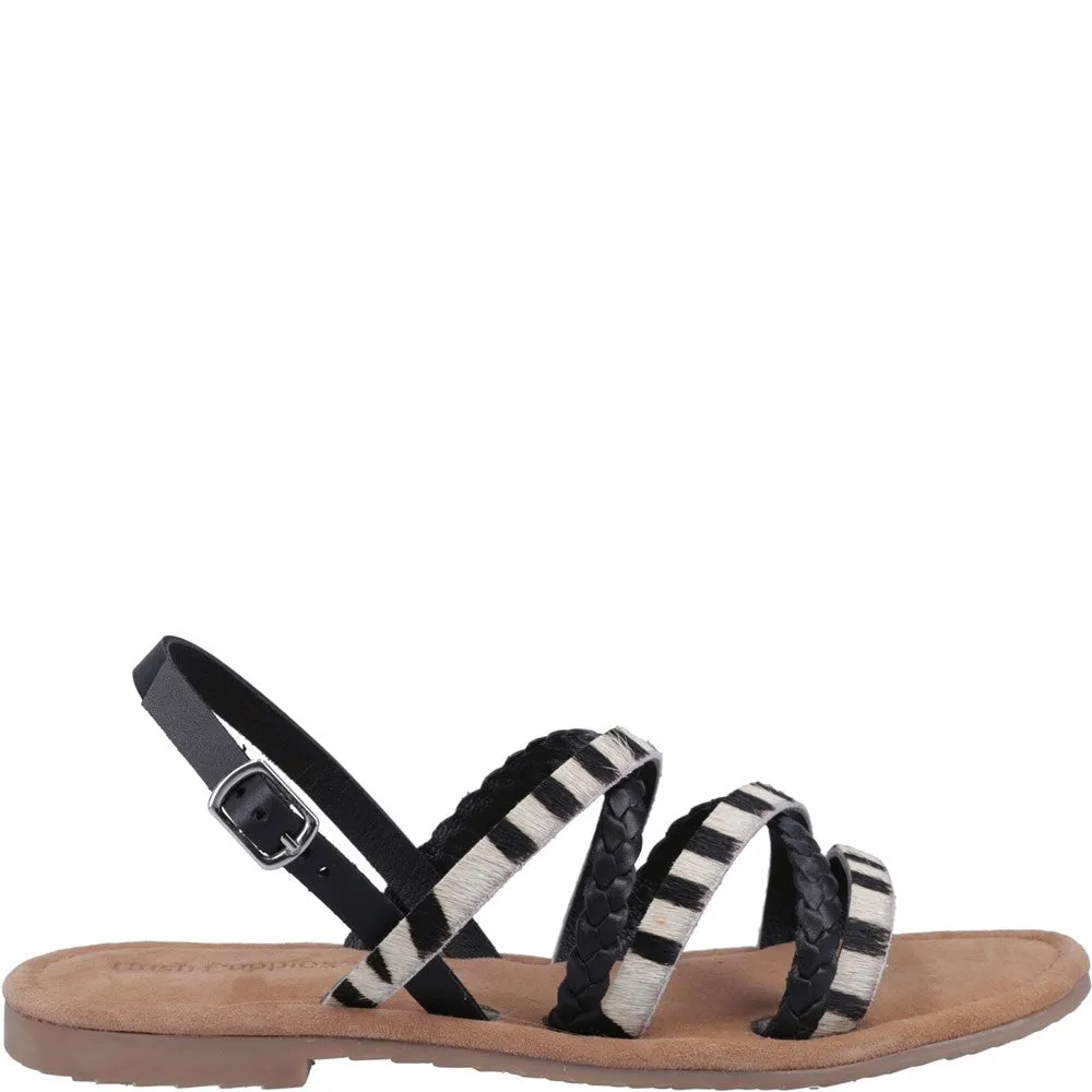 Black Amanda Strappy Sandals