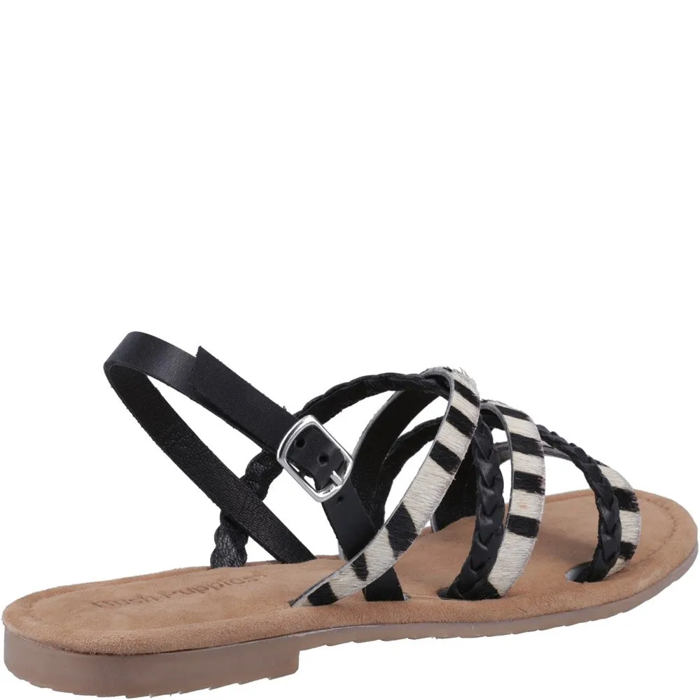 Black Amanda Strappy Sandals