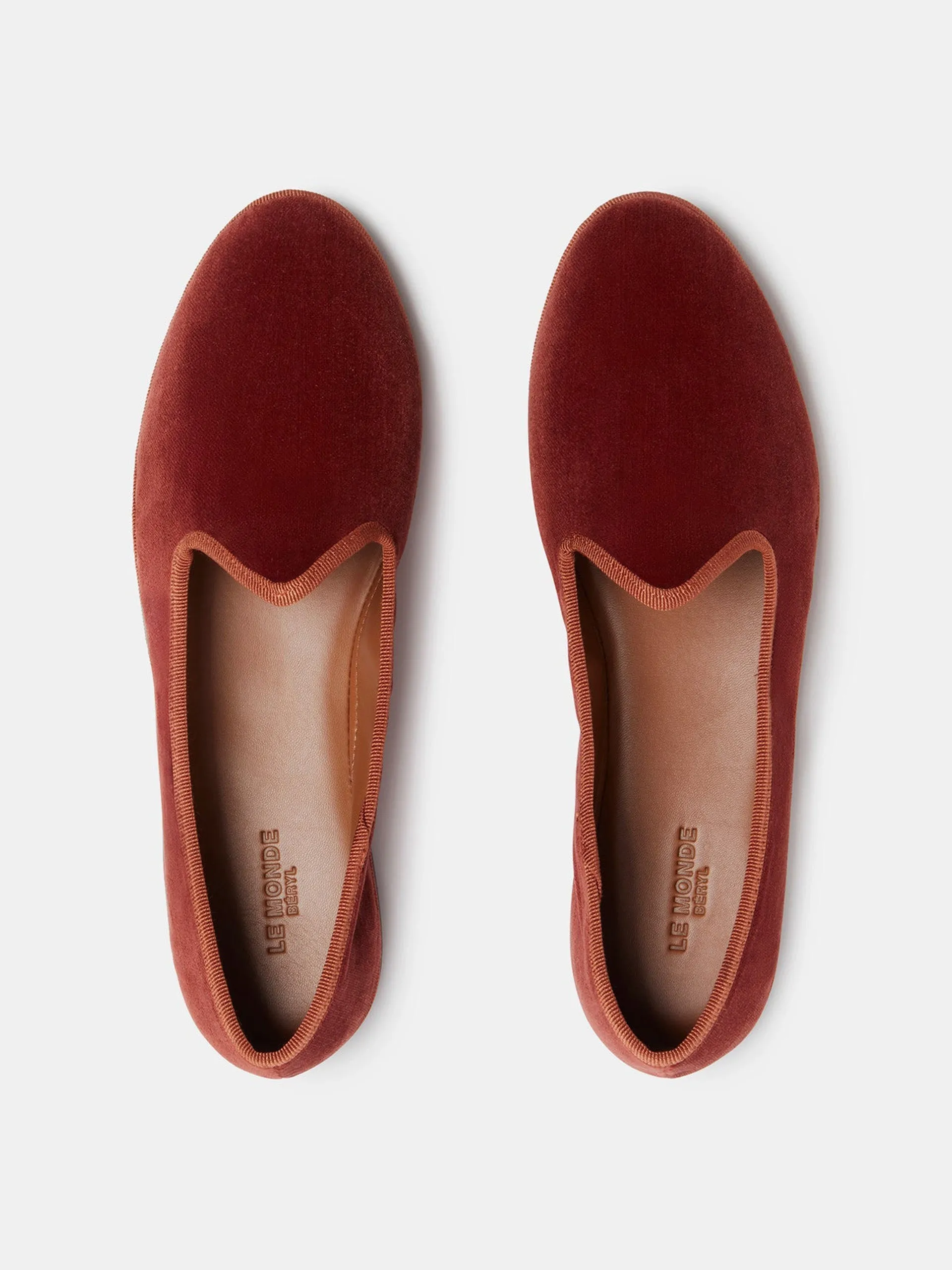 Brick velvet soft venetian slippers