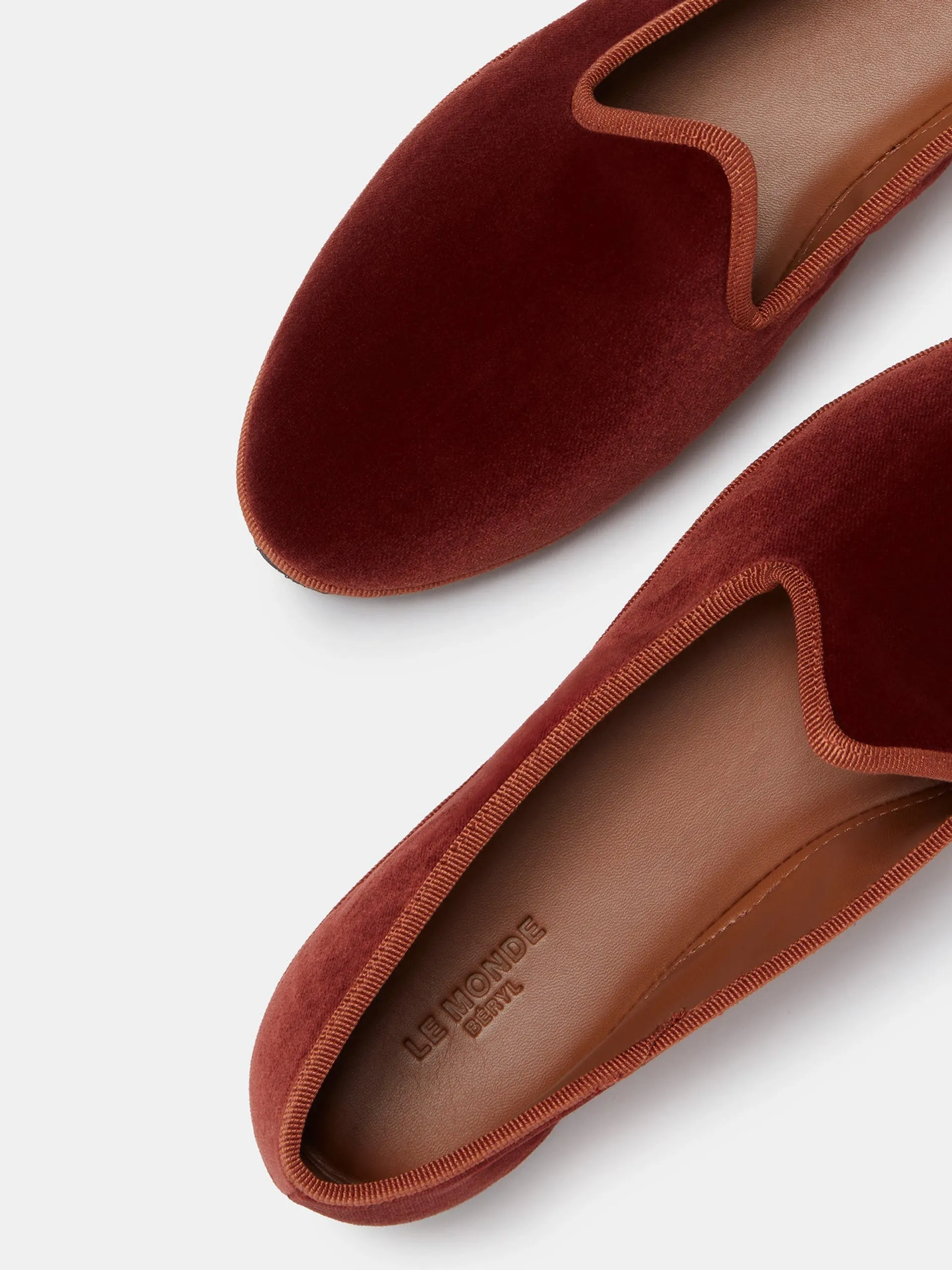 Brick velvet soft venetian slippers