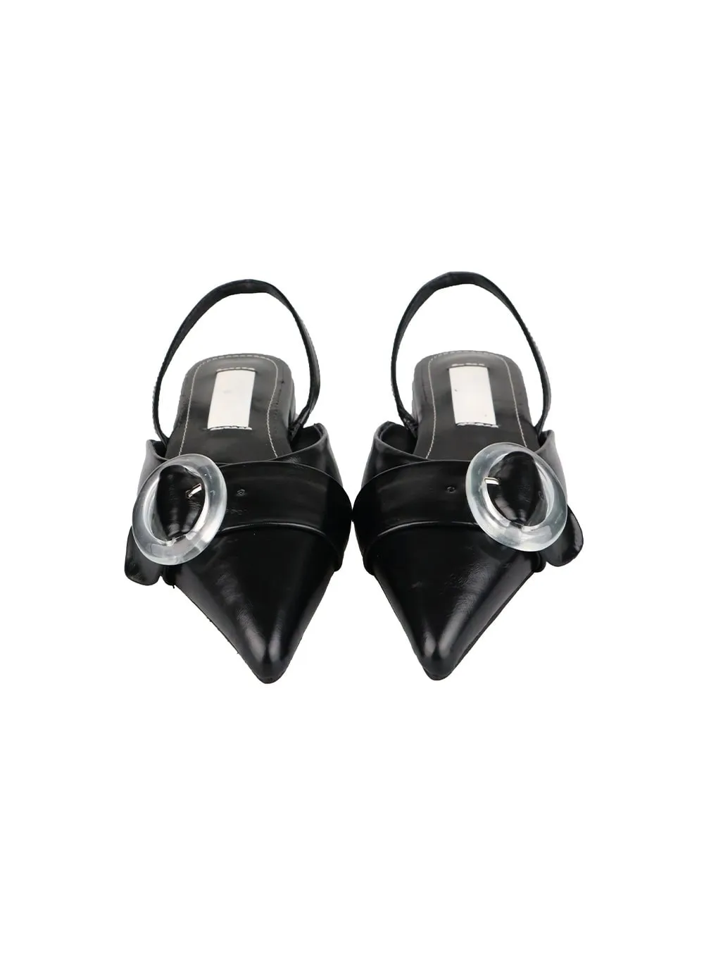 Buckle Pointed Toe Slippers CA426