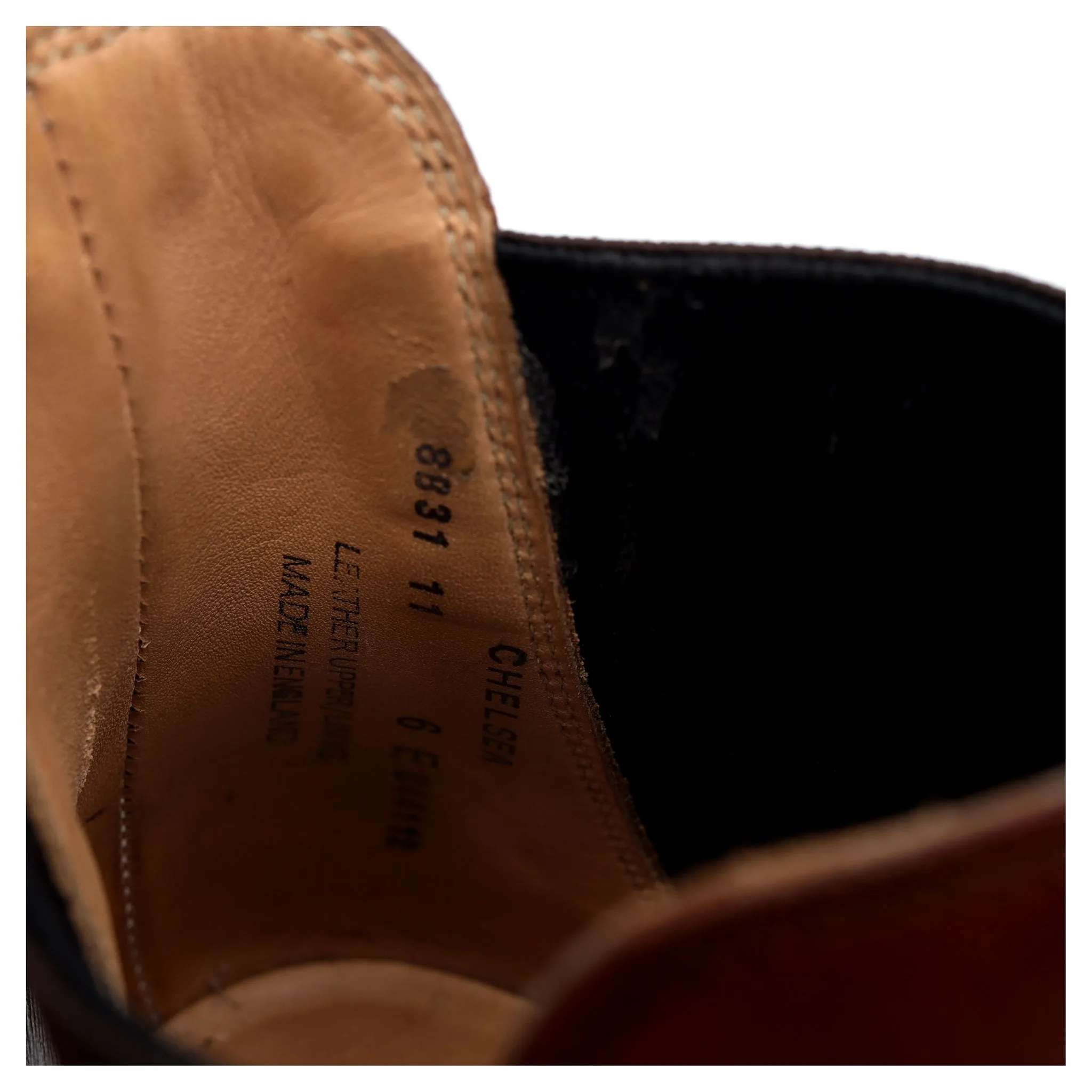 'Chelsea' Tan Brown Leather Chelsea Boots UK 6 E