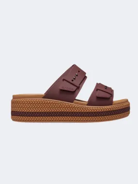 Crocs Brooklyn Woven Buckle Women Lifestyle Slippers Dark Clay