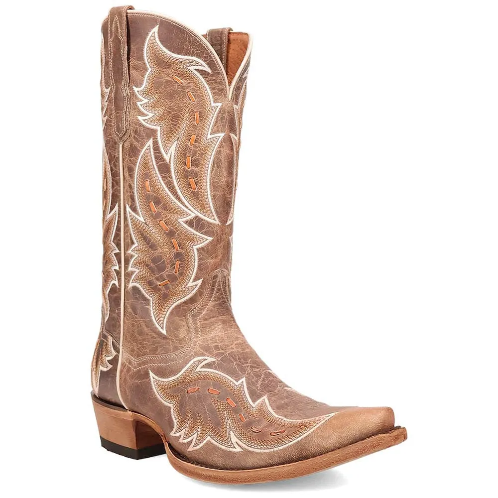 Dan Post Men's Racer Tan Leather Western Boots