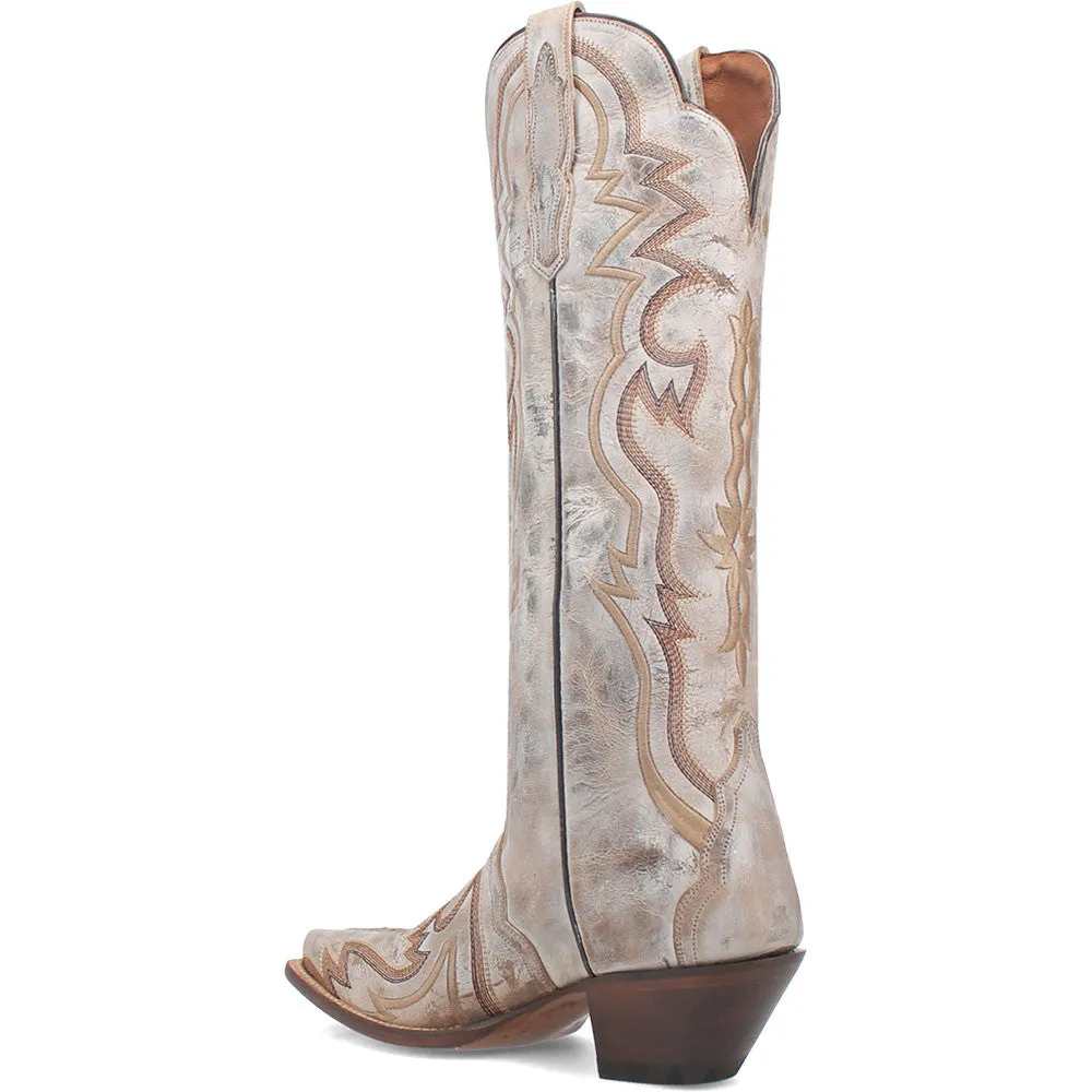 Dan Post Women's Tall Ivory Western Triad Silvie Boots