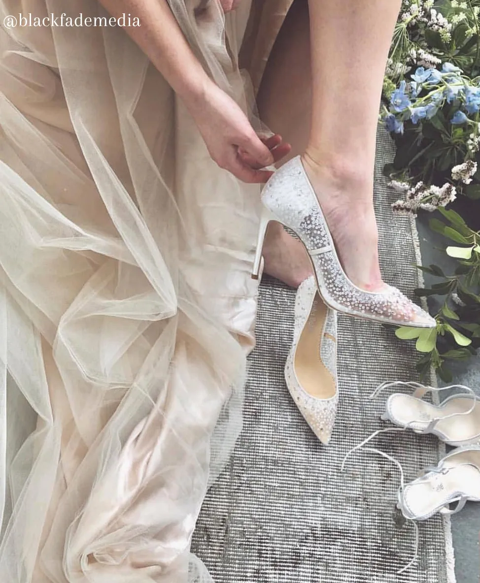 Elsa - Sequin Crystal Wedding Shoes