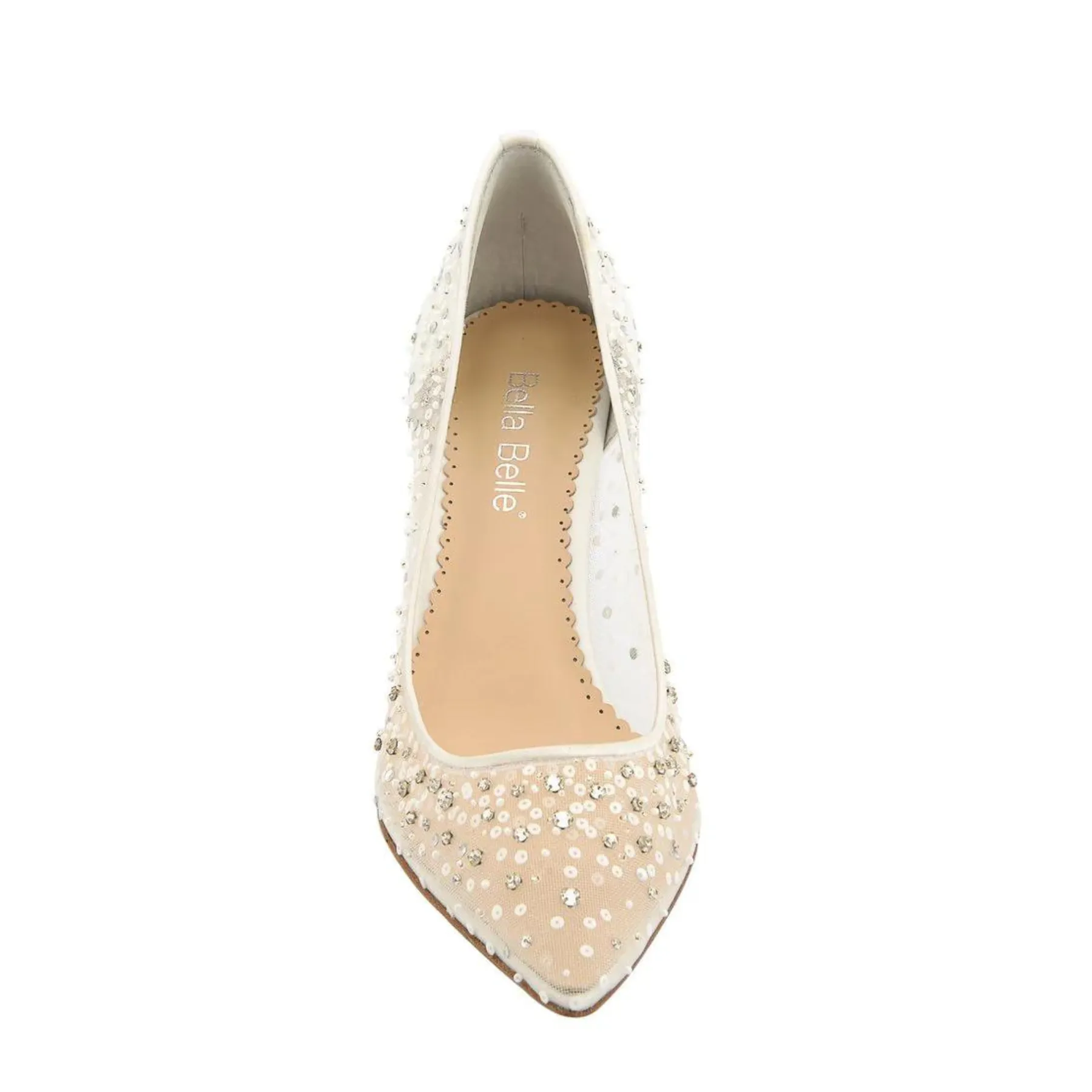 Evelyn - Sequin Low Ivory Wedding Shoes