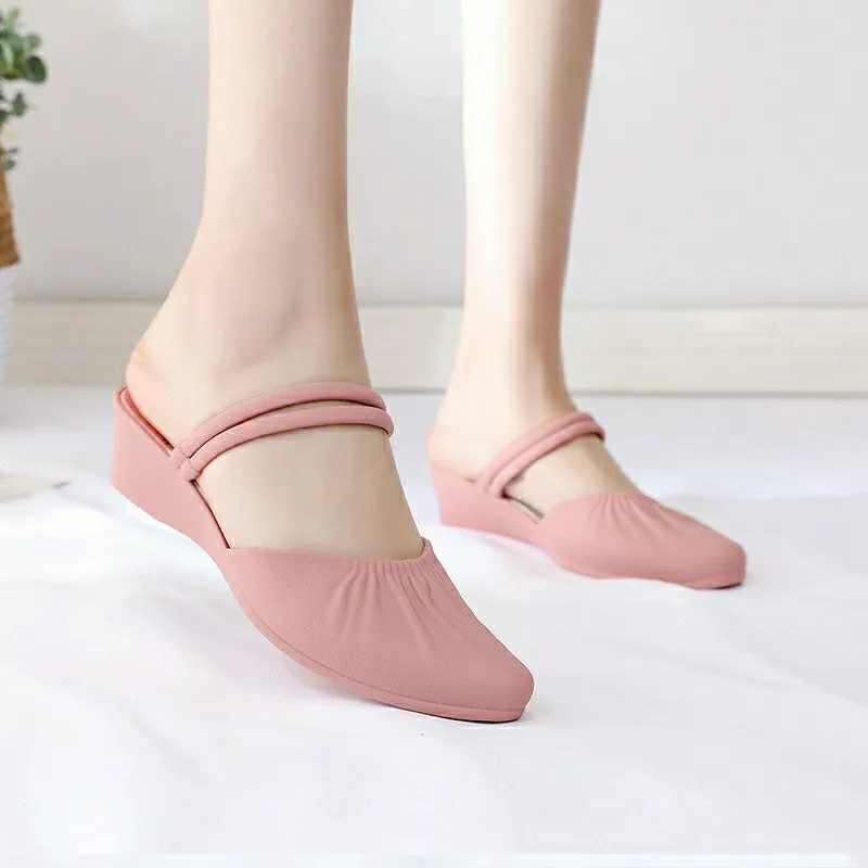 Fashion Elegant High-end Pointed Women's Half Slippers Model - 2020