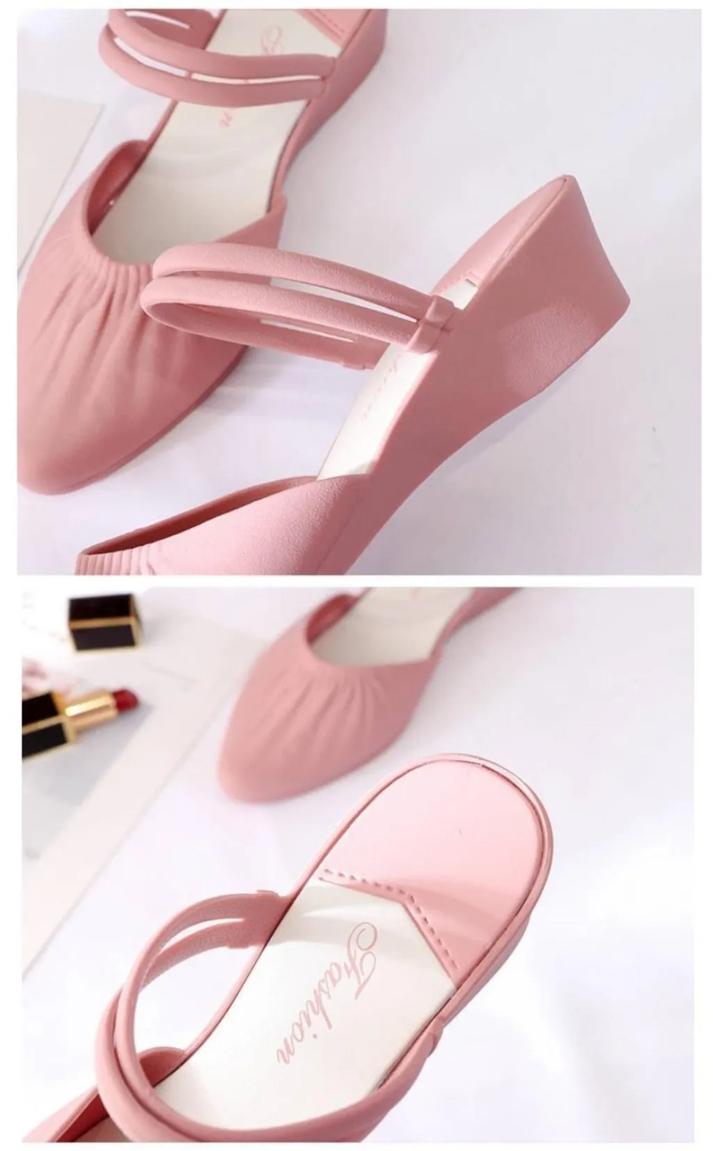 Fashion Elegant High-end Pointed Women's Half Slippers Model - 2020