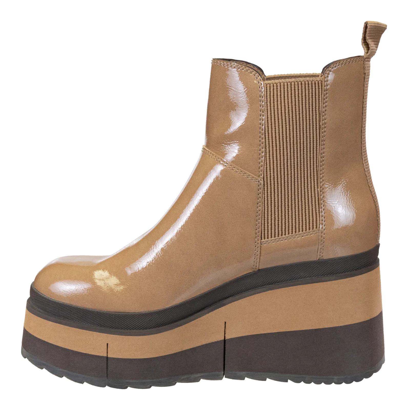 GUILD in BEIGE Platform Chelsea Boots