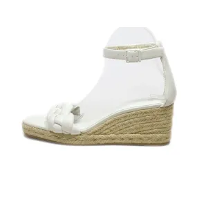 H&M Wedge Sandals Leather White Colour For Women