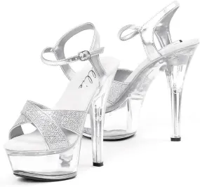 Janie-601 Glitter 6" Heel Sandals