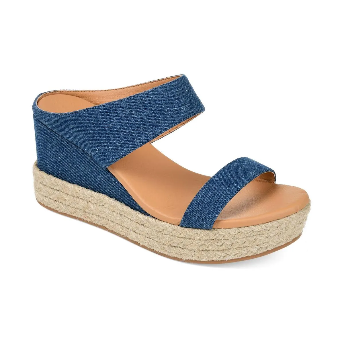 Journee Collection Womens Alissa Padded Insole Slip On Espadrilles