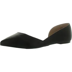 Journee Collection Womens Faux Leather Pointed Toe Ballet Flats