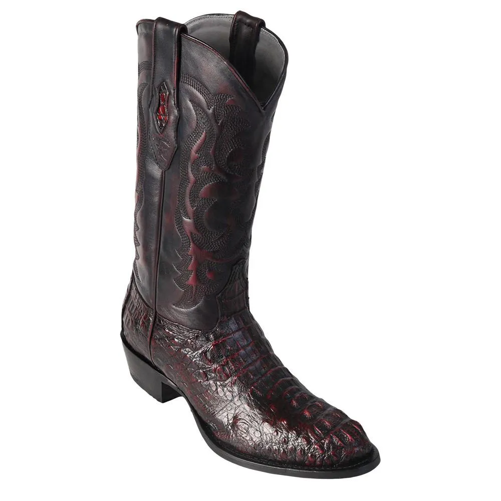 Los Altos Men's Caiman Horn-Back Western Boots Round Toe