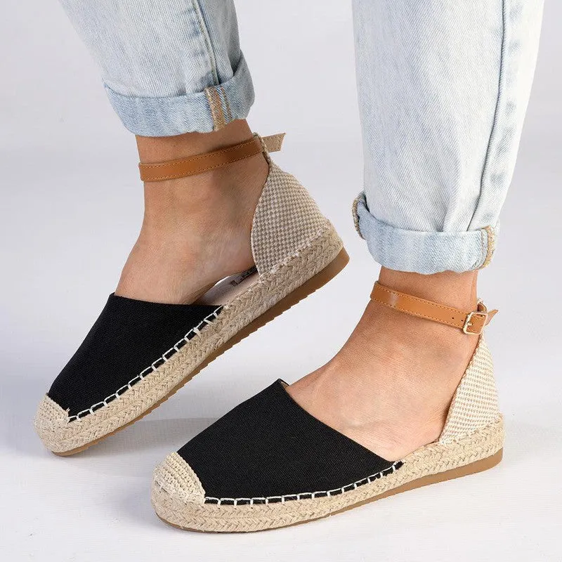 Madison Charlie Closed Espadrille Loafer - Black/Nude/Tan