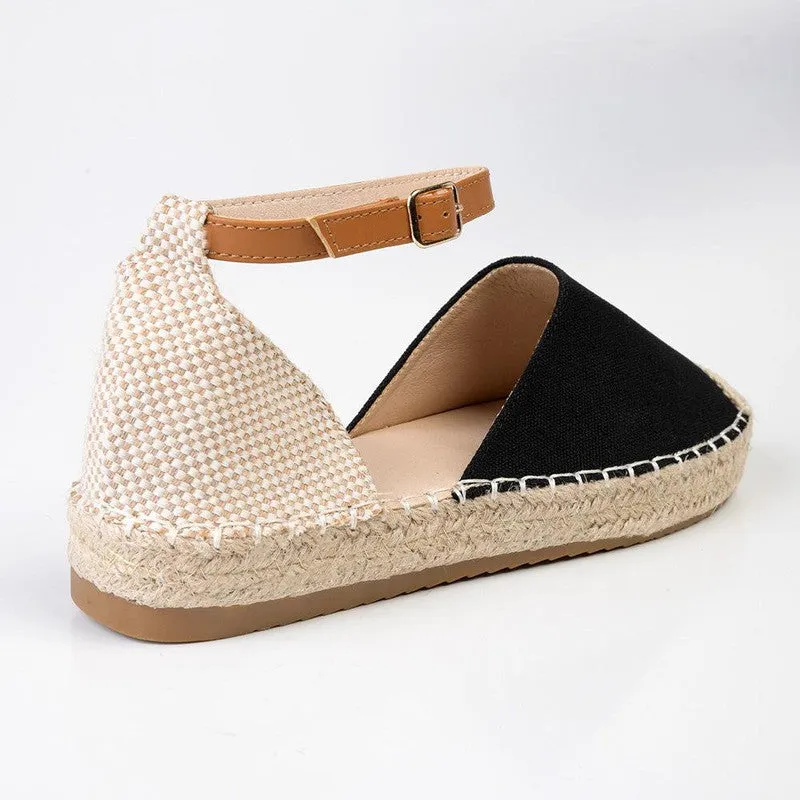 Madison Charlie Closed Espadrille Loafer - Black/Nude/Tan