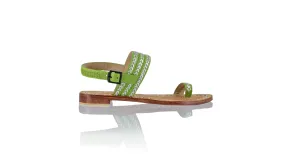 Merauke 20mm Strap Flat - Green & Silver