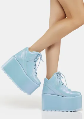 Pearl Blue Qozmo Platform Sneakers