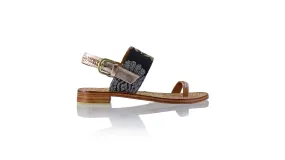 Prana 20mm Flat - Rose Gold & Black Songket