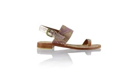 Prana 20mm Flat - Rose Gold & Lavender Songket