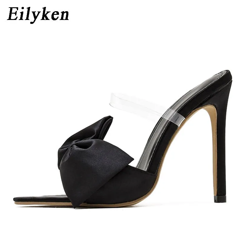 Silk Butterfly Knot Summer High Heel Sandals