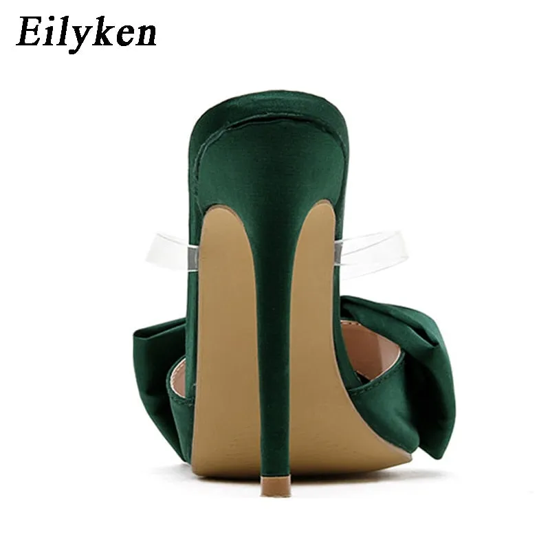 Silk Butterfly Knot Summer High Heel Sandals