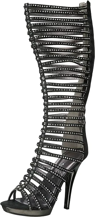 Stella-M Strappy Rhinestone 5" Heel Sandals