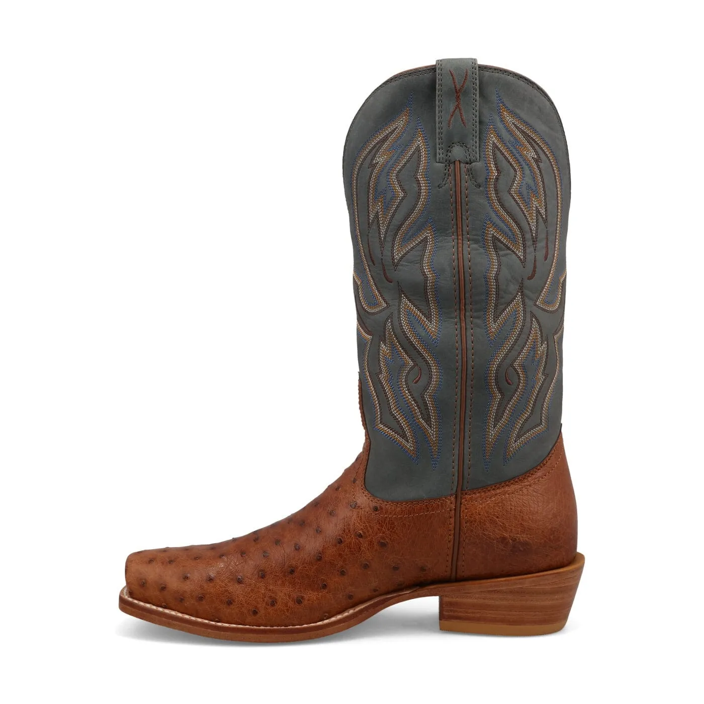 Twisted X Men's Chestnut Ostrich & Dark Grey Reserve Boot MXPL002