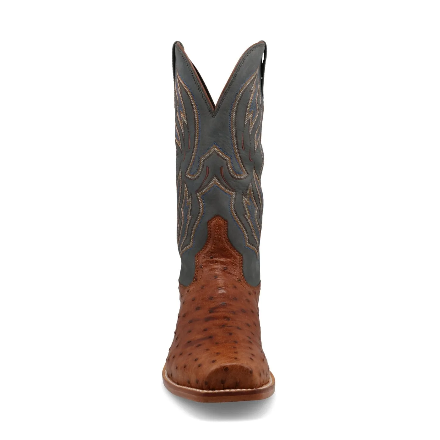 Twisted X Men's Chestnut Ostrich & Dark Grey Reserve Boot MXPL002