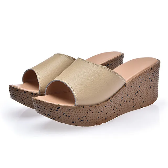 Women Sandals Summer Wedges Sandals Women Slippers Platform Shoes Beach Sandals Flat Slippers Ladies Shoes Peep Toe