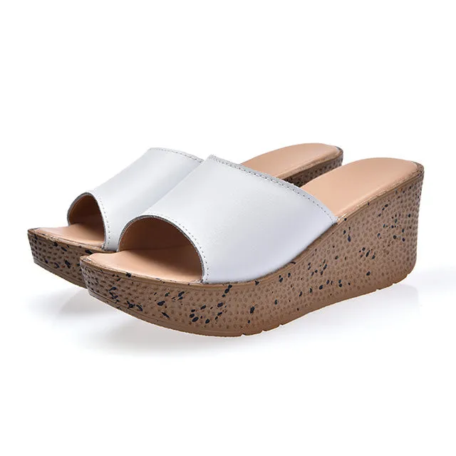 Women Sandals Summer Wedges Sandals Women Slippers Platform Shoes Beach Sandals Flat Slippers Ladies Shoes Peep Toe